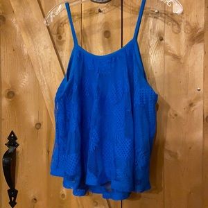 Total Girl L Plus (14.5-16.5) Blue Pineapple shirt.